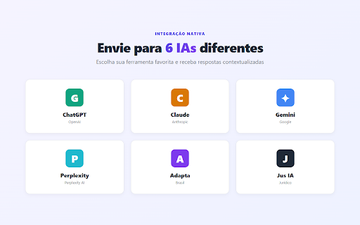 Conecta IA :: Conecte qualquer sistema judicial (Eproc, PJe, SEI, SEEU e outros) ao Claude, Gemini, ChatGPT, Perplexity e Jusbrasil em segundos