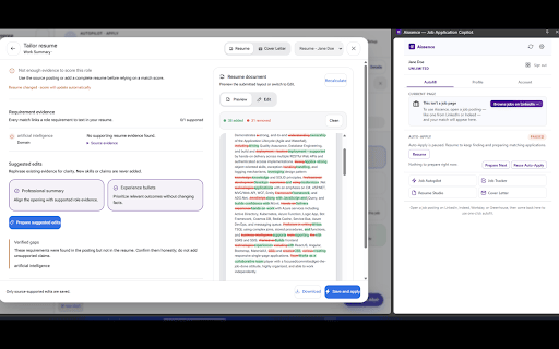 Aissence — Job Application Copilot :: Review and autofill job applications with verified answers, resume matching, and manual safety gates. By Aissence.