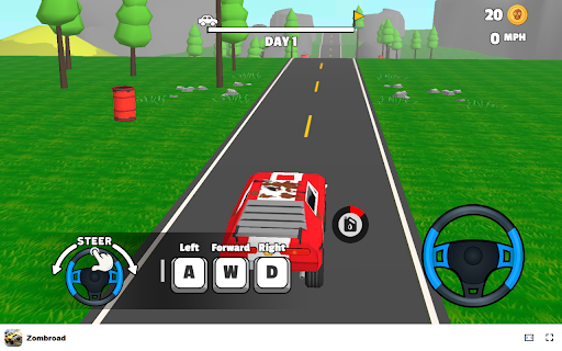 Zombroad Game - Hit the road and slay zombies with your car! :: Drive, upgrade, and slay zombies in Zombroad - the ultimate offline zombie game for Chrome!
