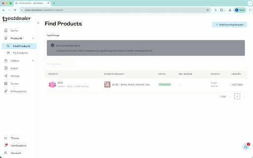 BestDealer Sourcing :: Stop manual product sourcing. One click from any product image for quotes and BestDealer dropshipping fulfillment.