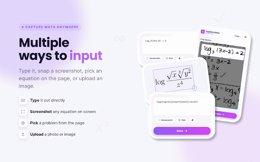 Equation Solver :: Equation solver in your browser side panel. Step-by-step solutions adapted to your grade level.