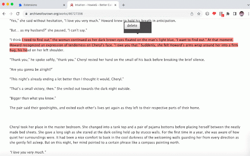 AO3 Bookmarker :: A tool to bookmark your AO3 pics down to the exact sentence!