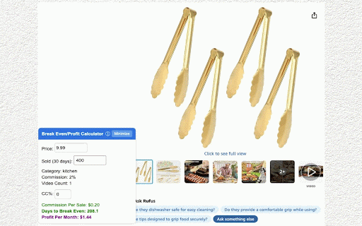 Oink for Influencers :: Fetch and check ASINs for campaigns + product analytics, and display price, sales, and commission data for Amazon products.