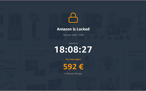 SpendGuard for Amazon™ :: Track and control Amazon™ spending. Floating widget, checkout warnings, time-lock blocking. Privacy-first.