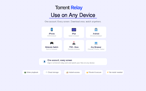 TorrentRelay :: Download torrents and magnet links straight to your device via TorrentRelay.