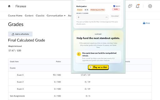 D2L Grade Calculator :: Calculate your potential and current grades in D2L courses
