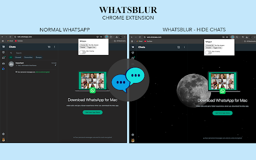WApp+ - WhatsApp Web background :: Customize your WhatsApp Web background and toggle chat sidebar.