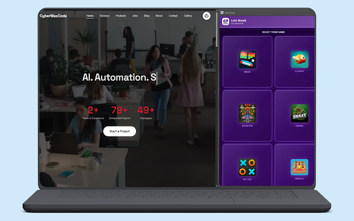 Lets Break :: Play quick games in Chrome side panel.