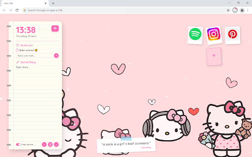 Hello Kitty Aesthetic HD Wallpaper New Tab :: Customize new tab with hello kitty extension and display aesthetic wallpaper you admire in your background.