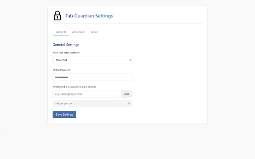 Tab Guardian :: Lock, hide, auto-close and track your open tabs for privacy and productivity