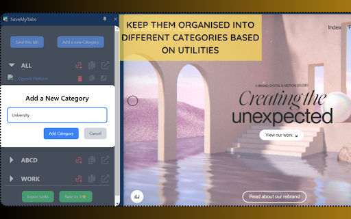 SaveMyTabs - The Ultimate Tab Manager :: Save your tabs at one place and restore them later anytime