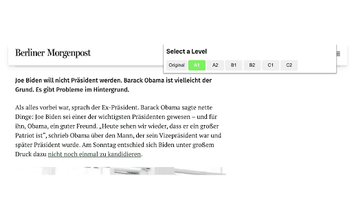 Niveau :: A chrome extension to help you practice a language by translating a web page content to your language level