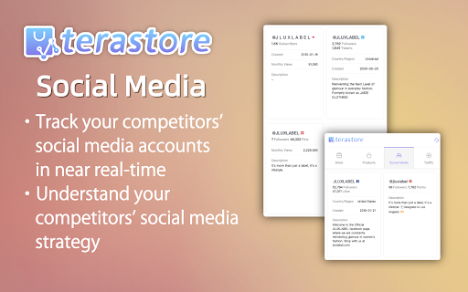 terastore :: Free Powerful Chrome Extension: Find market intelligence and track hit products of Shopify stores in one step.