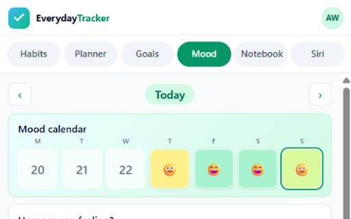 EverydayTracker :: Track habits, plan your day, set goals, chat with Siri, and journal from your browser toolbar.