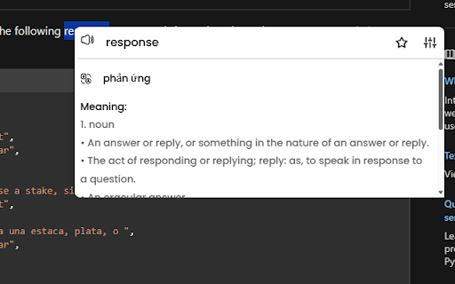 Vocab Notebook :: A simple extension to help you learn vocabulary