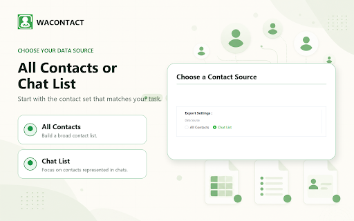 WAContact: WA Contact Export - Save Contacts to Excel/CSV/VCard :: Export WhatsApp contact to Excel, CSV or VCard, download group member and chat with media. Processed locally.