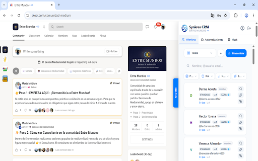 Synkrea CRM for Skool :: Sync Skool community data into Synkrea CRM. Manage leads, conversations, and content from a single workspace.