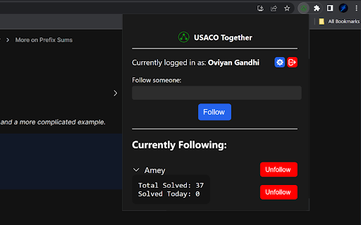 USACO Together :: An extension to track the progress of your friends on usaco.guide!