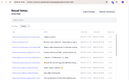 Recall Notes :: Attach notes directly to websites and instantly return to the exact place where you left them