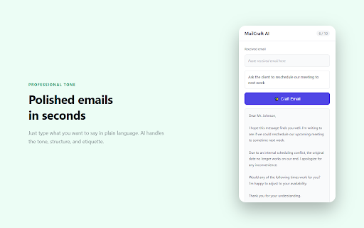MailCraft AI :: 하고 싶은 말만 쓰면 완성된 메일로 만들어줍니다