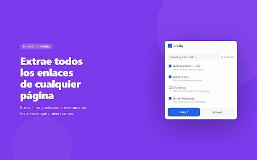 Grabby — Copy All URLs & Open from Clipboard :: Copy all tab URLs in one click — or paste a list of URLs and open them all as tabs. The two-way URL tool for Chrome.