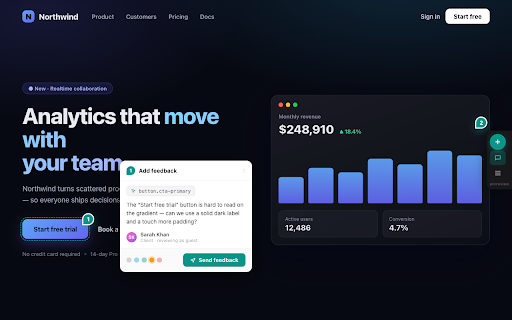 Pinreview - Website Feedback & Bug Report :: Annotate websites, report bugs, and collect client feedback with visual pins