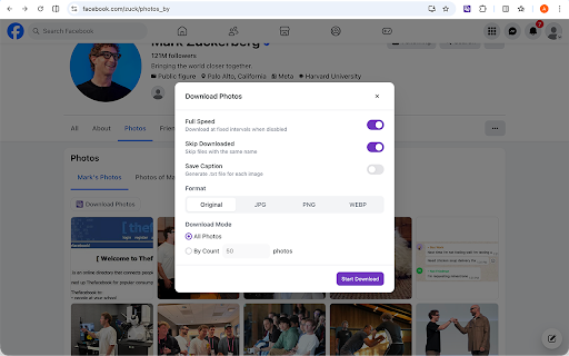 Photos Downloader Pro for Facebook :: Instantly download all photos from Facebook