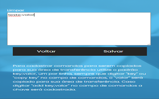 CopyKey :: Crie um banco de dados de chaves e valores para copiar para a área de transferência com um clique