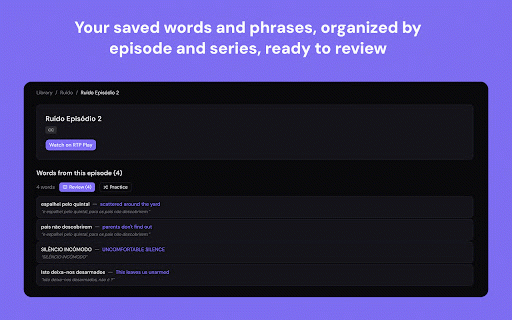 Legendario — Learn European Portuguese with films and series :: Learn European Portuguese with interactive subtitles, instant translations, and vocabulary practice