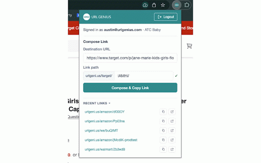 URLgenius :: Take URLgenius with you across the web and create URLgenius links from any page.