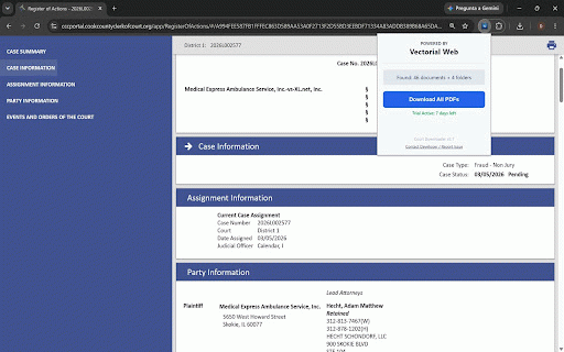 Cook County Court PDF Downloader :: Automatically scrape and download hundreds of PDFs from the Court Register of Actions page into a single, organized ZIP file.