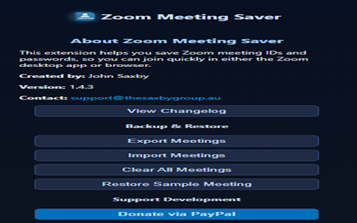 Zoom Meeting Saver :: Save Zoom meetings and join via app or browser with one click.
