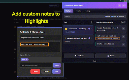 Snippet Highlighter For ChatGPT, Gemini, and Claude :: Enhanced note-taking and text highlighting for ChatGPT, Gemini, and Claude with cloud sync