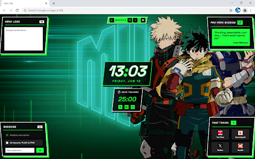 My Hero Academia MHA HD Wallpaper New Tab :: Customize new tab with My Hero Academia wallpaper extension and display MHA wallpapers in your background.