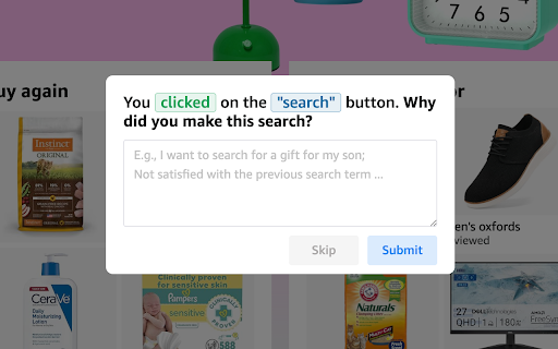 ShoppingFlow: Research Tool for Online Shopping :: Record your clicks, scrolls, and navigation on Amazon websites to support research aimed at improving shopping experiences.