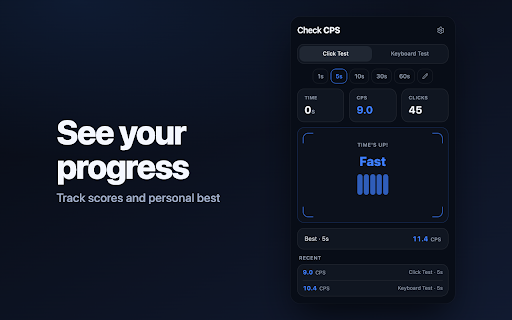 Check CPS: Click Speed Test :: Test your clicks per second and track your personal best