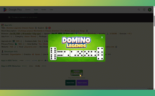 Play Store ASO Tweak by TaoufikGFX :: An extension to display ASO app details on Google Play Store pages.