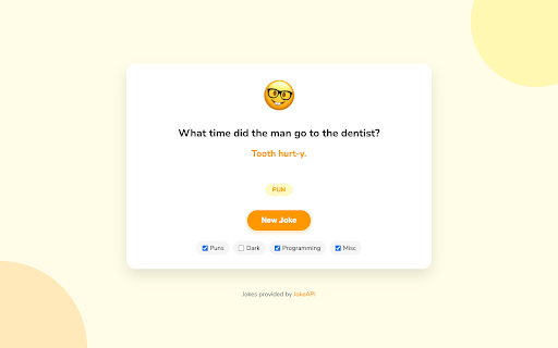 New Joke Tab :: Start your browsing with a laugh! Get a fresh joke on every new tab.