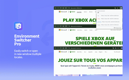 Environment Switcher Pro :: Switch between environments instantly. Same path, different host. One click from dev to prod and back.