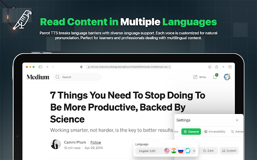 Parrot TTS :: Premium text-to-speech with natural voices