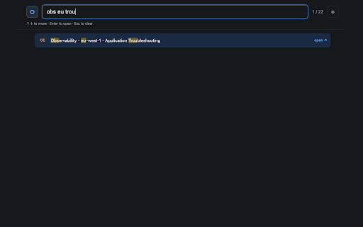 Okta App Launcher (wide) :: Full-width, fuzzy-searchable list of your assigned Okta apps — full names, no truncation. Configurable Okta domain.