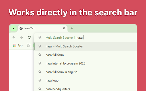 Multi Search Boost: Search Across Sites :: Search across multiple websites, right from the address bar.