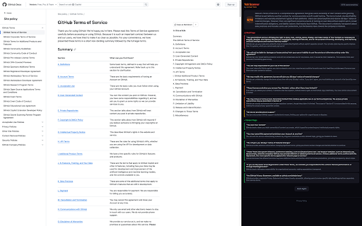 ToS Scanner :: Instantly understand Terms of Service and Privacy Policies — spot hidden clauses, data sharing, and unfair terms.