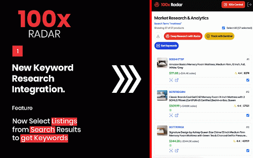100x Radar :: Professional Amazon product research tool with bulk ASIN analysis and insights.