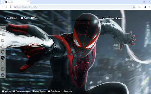 Spider Man Miles Morales Wallpaper :: Spider-Man: Miles Morales wallpaper turn new tab to custom HD Spiderman Miles Morales background. Theme for Spider Man Marvel fans.