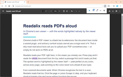 Readalix - Text to Speech (TTS) Read Aloud :: Reads any page aloud and highlights every word as it is spoken. Natural AI voices for web pages, PDF, Docs and Word.