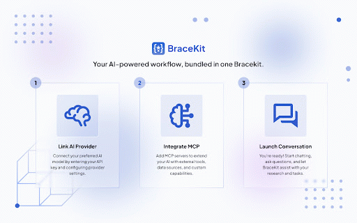 BraceKit: AI Sidebar :: Premium AI sidebar with local vault, multi-chat branching, full page & selection reading, MCP tools, and multi-LLM support.
