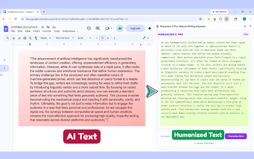 Humanizer X Pro: AI Text Humanizer :: An intuitive text humanizer tool to instantly turn AI drafts into clear, smooth, and natural writing.