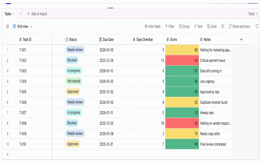 Airtable Cell Coloring :: Cell and row background coloring for Airtable with persistence across sorts, filters, and view switches