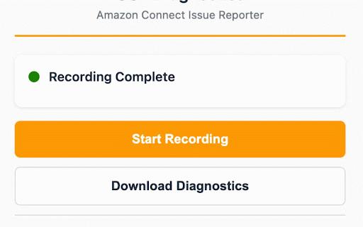 Amazon Connect CCP Diagnostics :: Diagnostic data capture extension for Amazon Connect CCP troubleshooting.